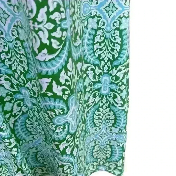 Talbots Green Blue Short Sleeve Button Detail dress Stretchy Comfy Size M (D16) - Picture 4 of 6